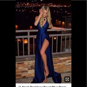 Femme La Alayna blue wrap dress